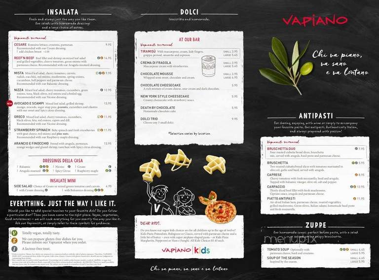 Vapiano - Chicago, IL menu_pic