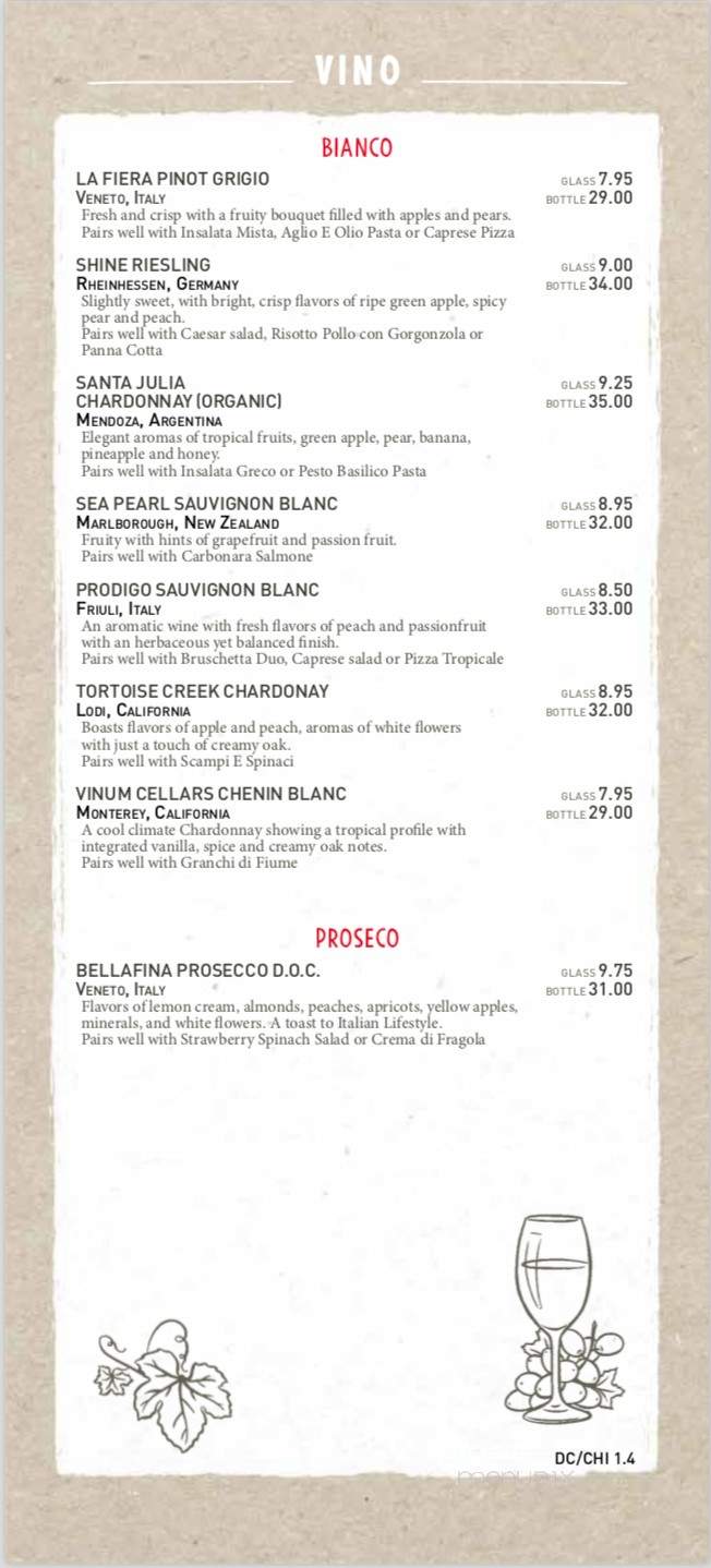 Vapiano - Chicago, IL menu_pic