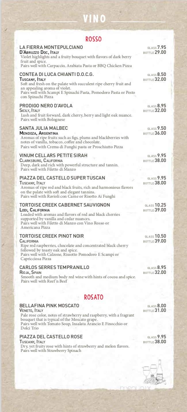 Vapiano - Chicago, IL menu_pic
