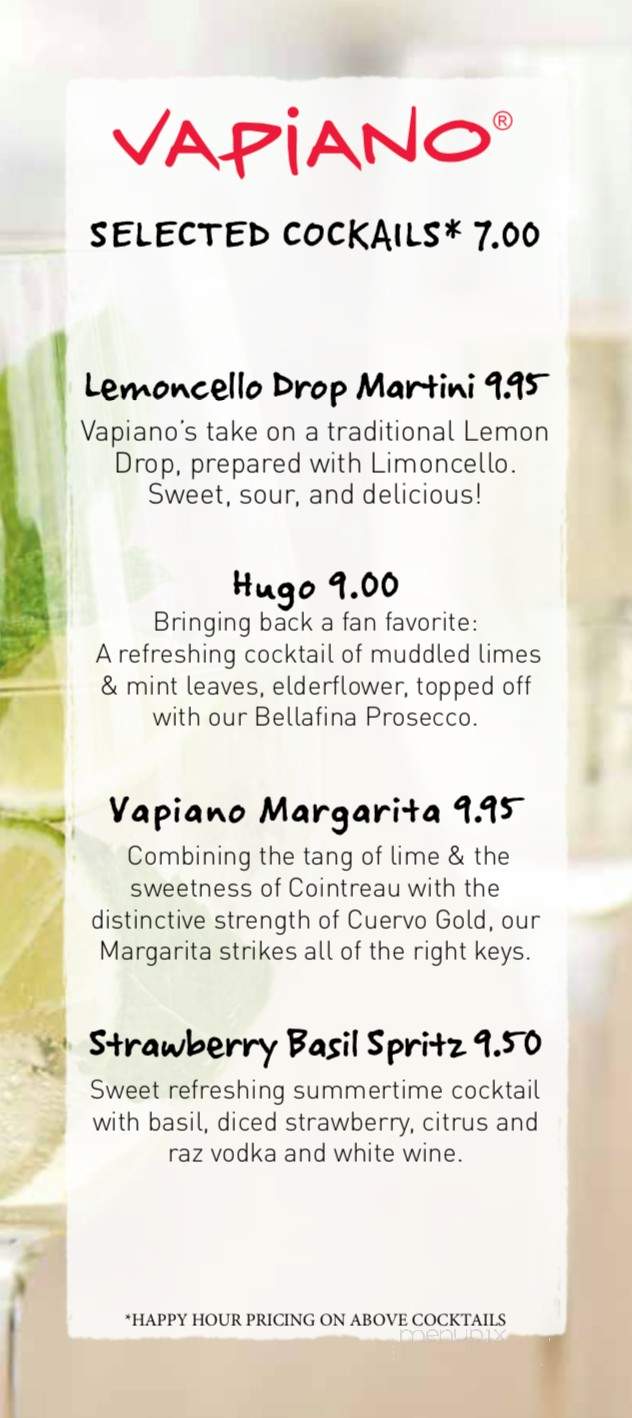 Vapiano - Chicago, IL menu_pic