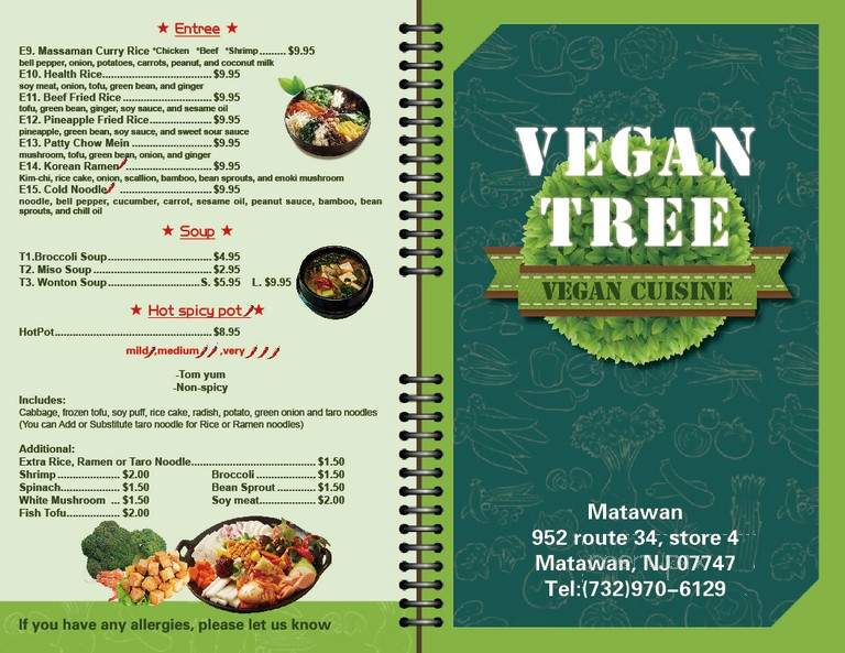 Vegan Tree - Matawan, NJ menu_pic