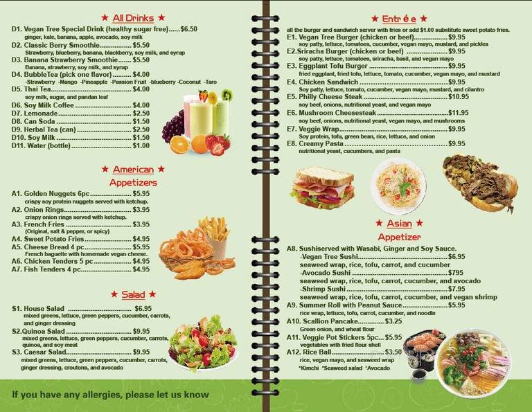 Vegan Tree - Matawan, NJ menu_pic