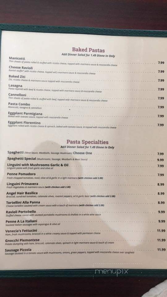 Venecia - Farmersville, TX menu_pic
