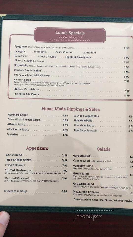Venecia - Farmersville, TX menu_pic