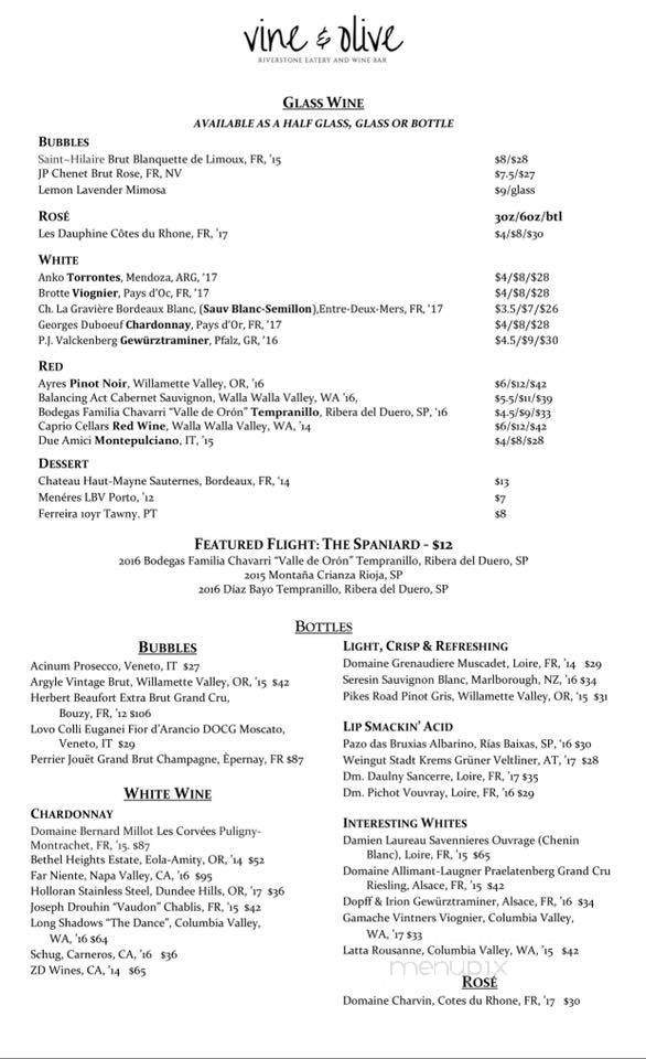Vine & Olive Eatery and Wine Bar - Coeur d'Alene, ID