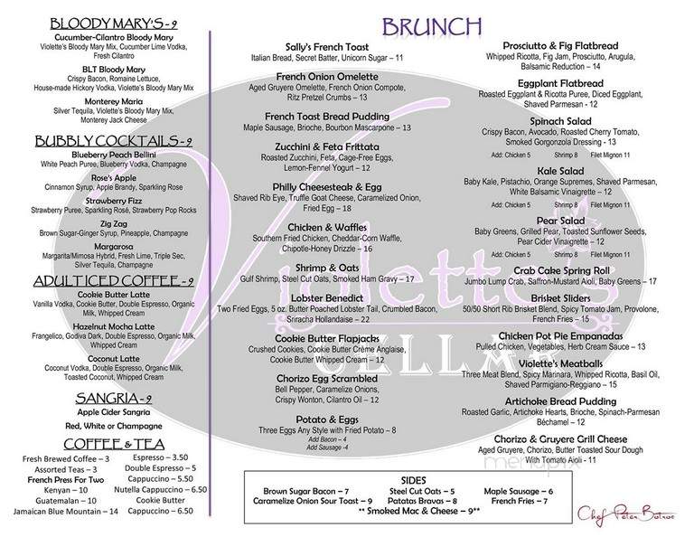 Violette's Cellar - Staten Island, NY menu_pic