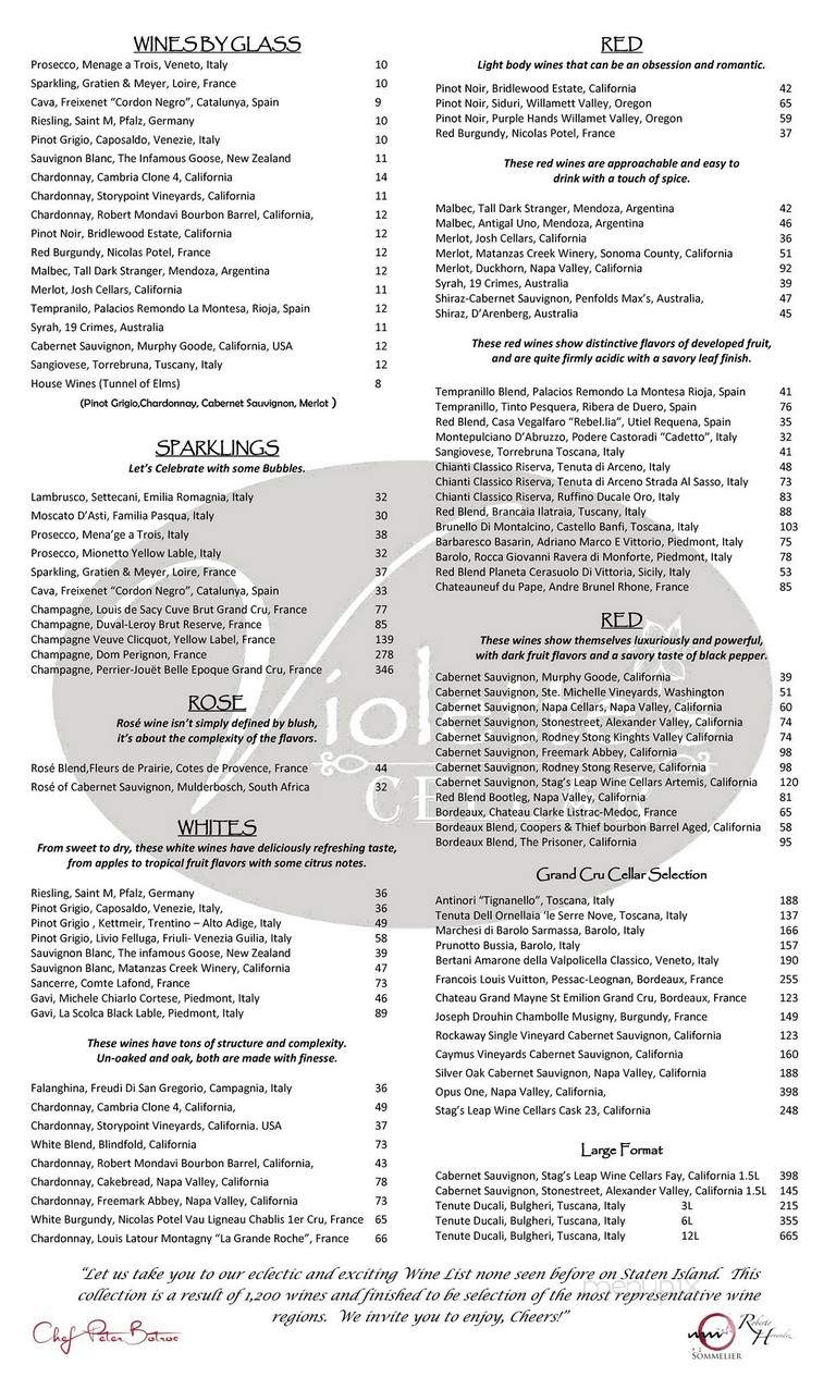 Violette's Cellar - Staten Island, NY menu_pic