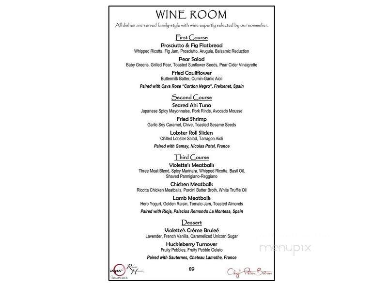 Violette's Cellar - Staten Island, NY menu_pic