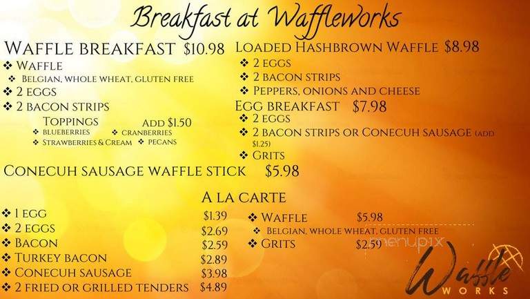 Waffle Works - Birmingham, AL menu_pic