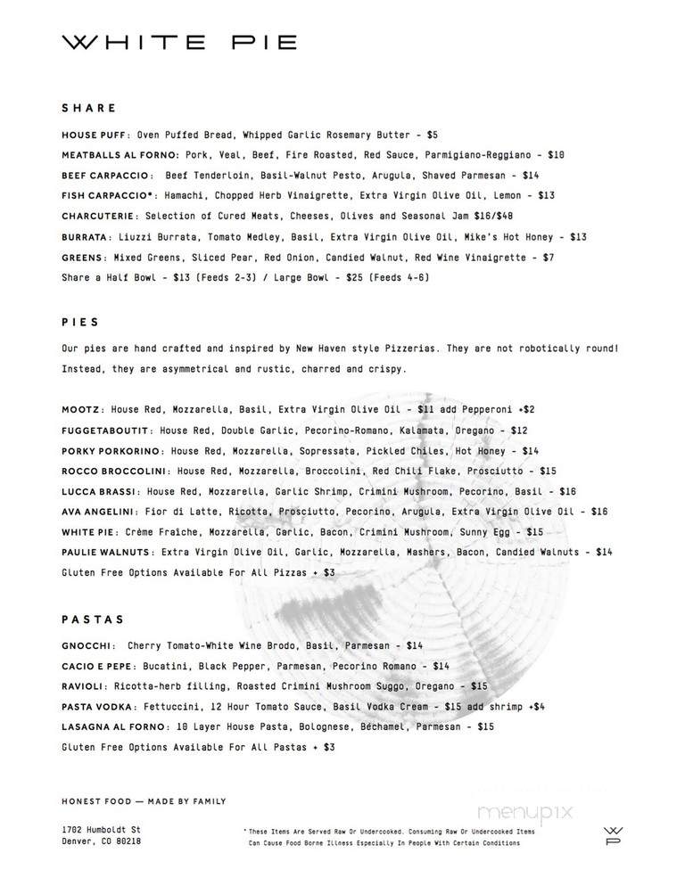 White Pie - Denver, CO menu_pic