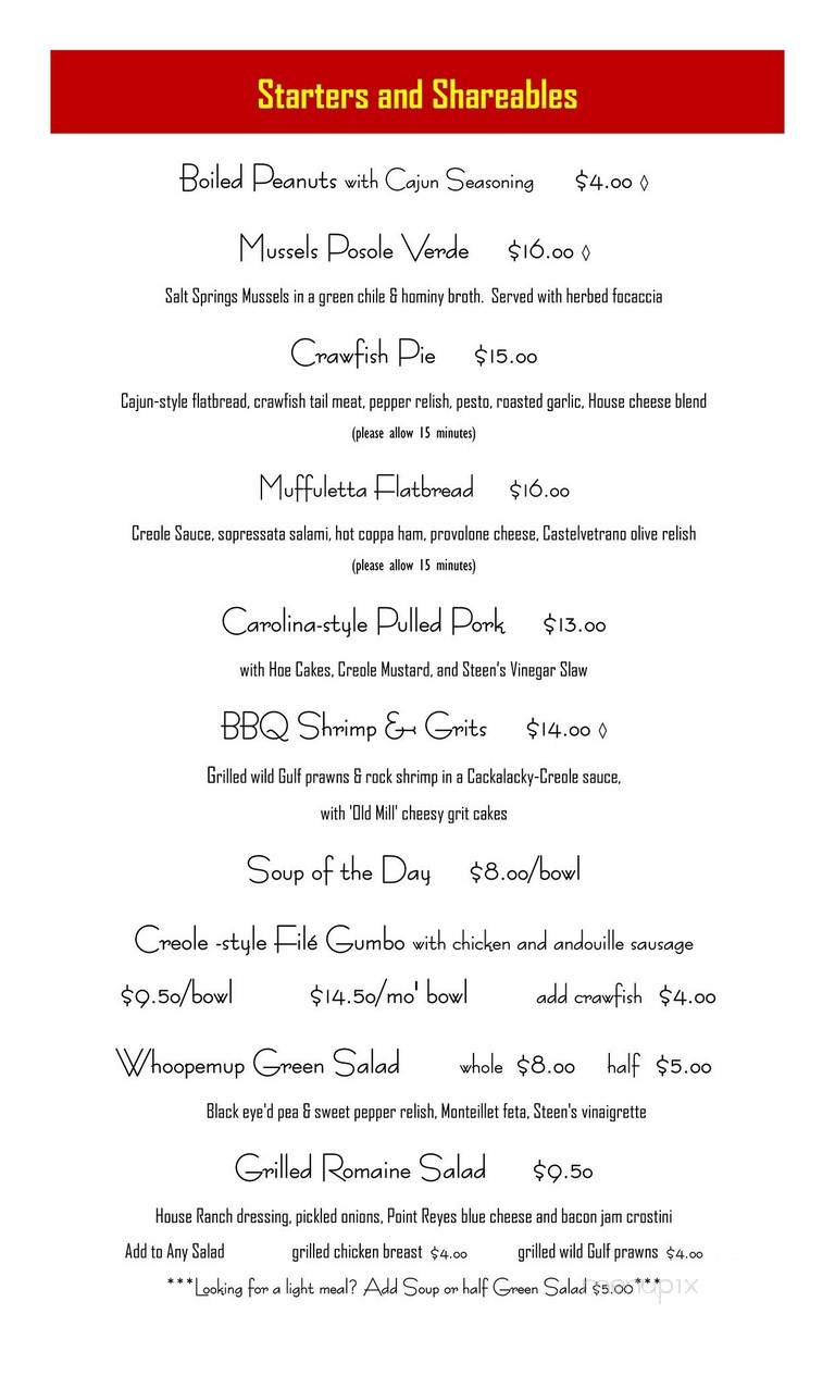 Whoopemup Hollow Cafe - Walla Walla, WA menu_pic