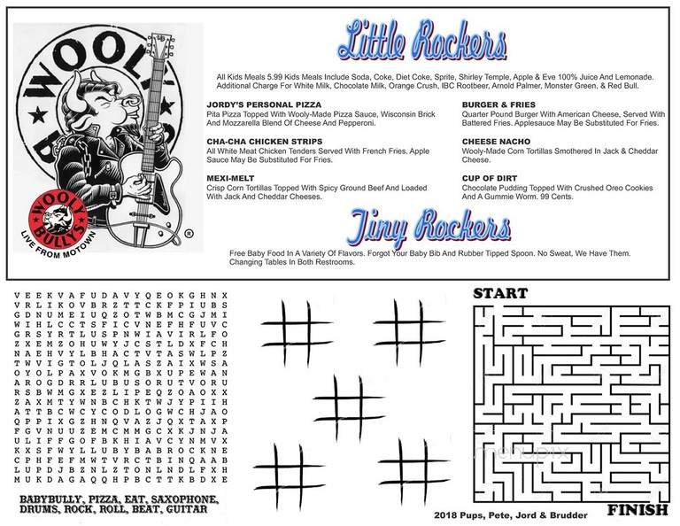 Wooly Bully's - Howell, MI menu_pic