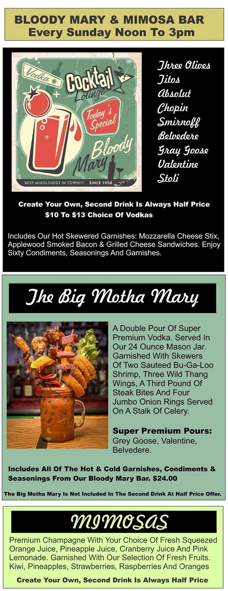 Wooly Bully's - Howell, MI menu_pic