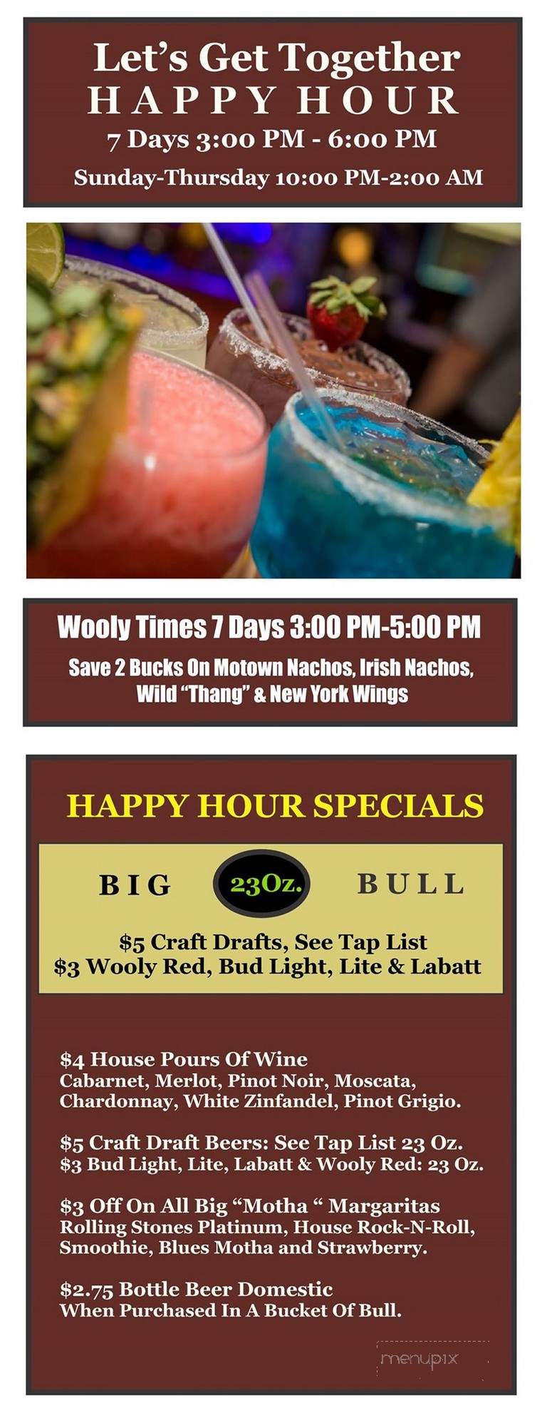 Wooly Bully's - Howell, MI menu_pic