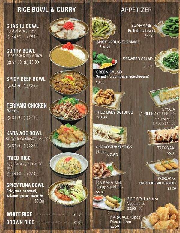 Yoshiharu Ramen - Whittier, CA menu_pic