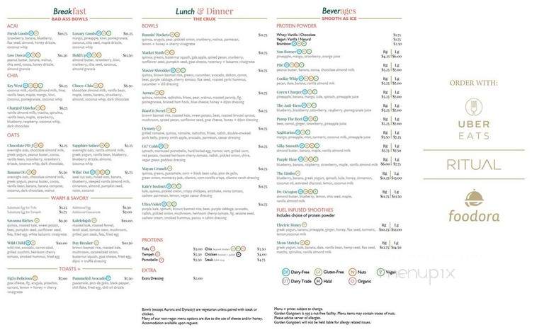 Garden Gangsters - Toronto, ON menu_pic