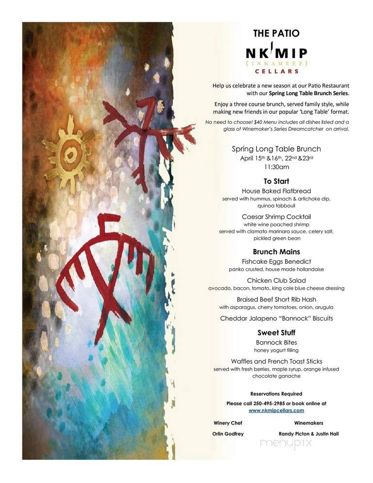 Nk'Mip Cellars - Osoyoos, BC menu_pic