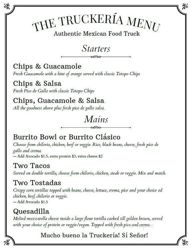 The Truckeria - Port Moody, BC menu_pic