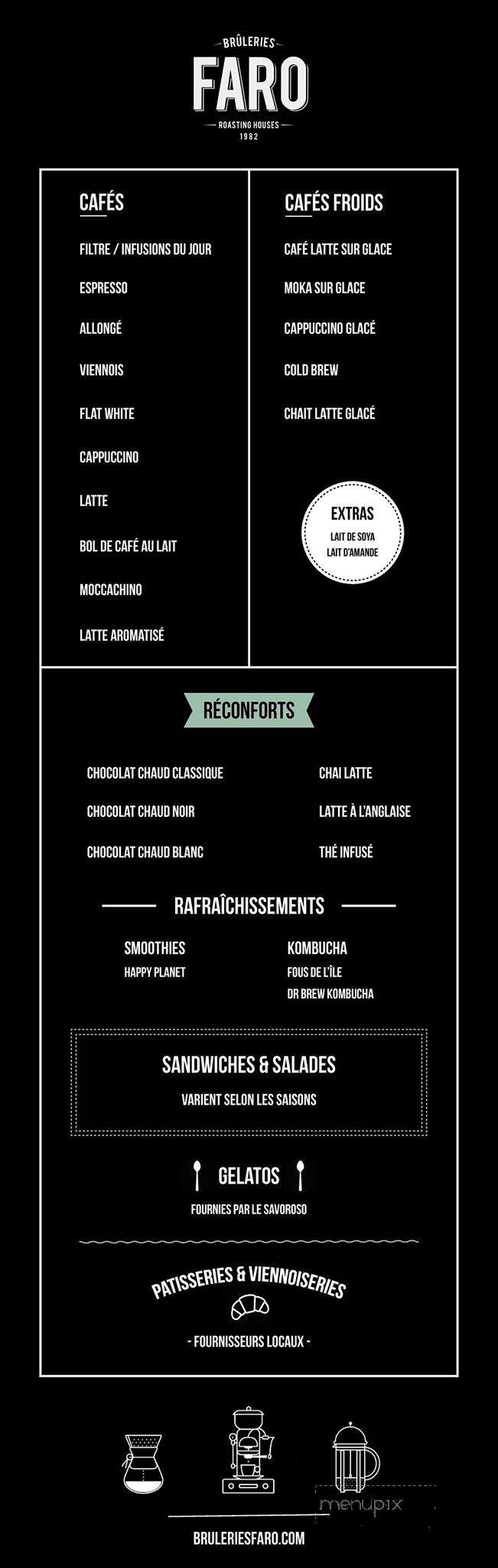 Brulerie Faro - Laval, QC menu_pic