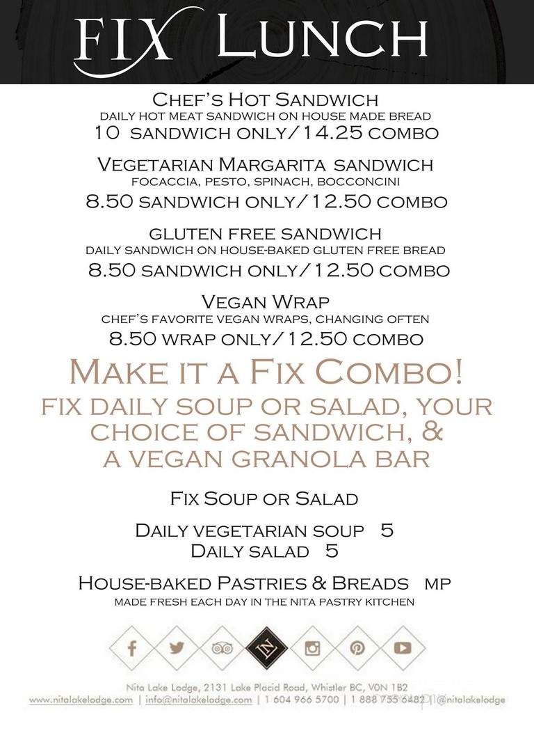 Fix Cafe - Whistler, BC menu_pic