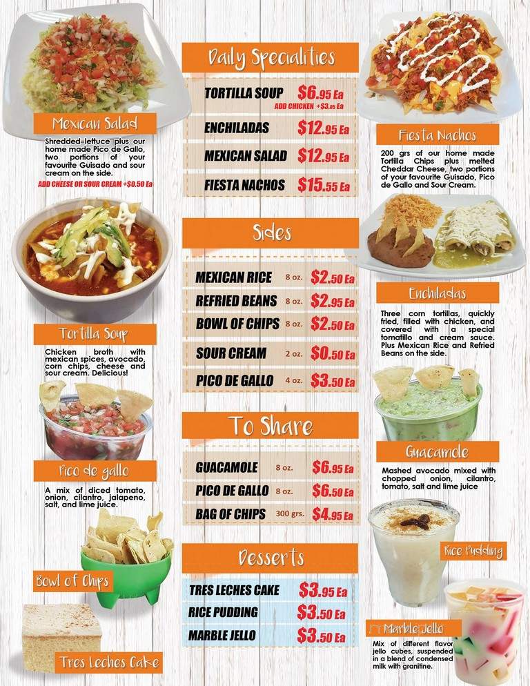 Fiesta Market & Restaurant - Calgary, AB menu_pic
