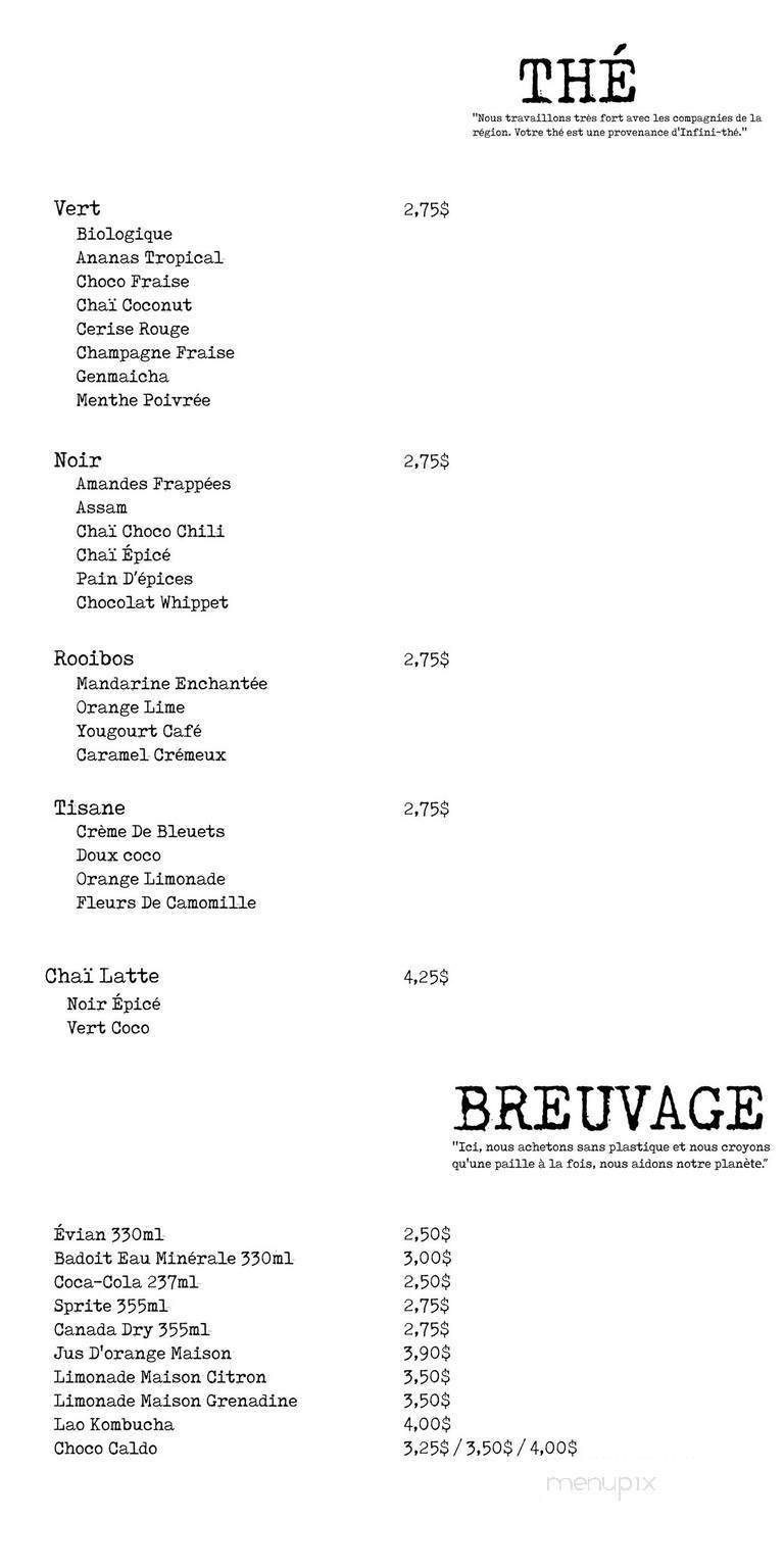 L'Erudit - Chicoutimi, QC menu_pic