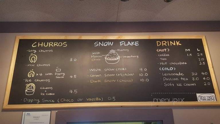 Crispy Churros Dessert Cafe - Victoria, BC menu_pic