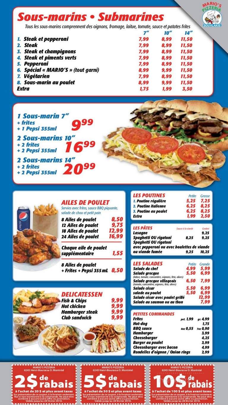 Mario's Pizzeria - Saint-Laurent, QC