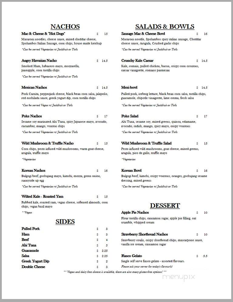 Madison's 12|12 - Calgary, AB menu_pic