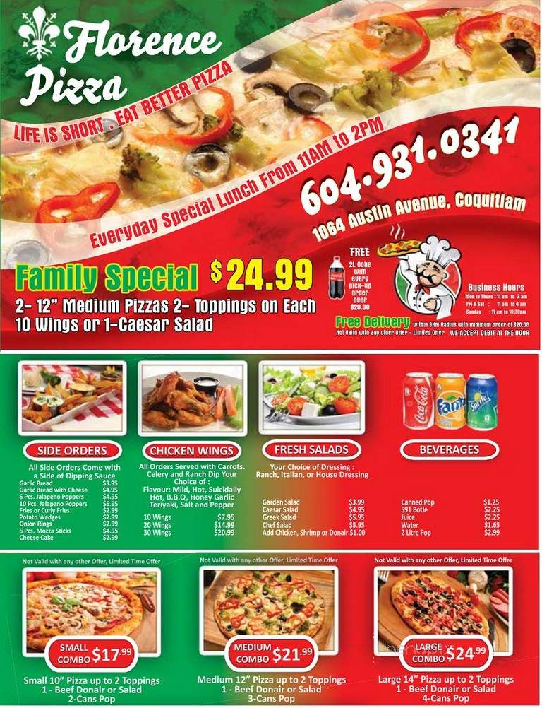 Florence Pizza - Coquitlam, BC