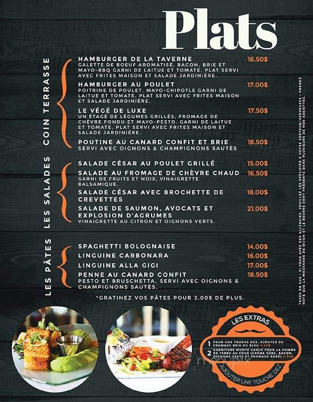 Dez Taverne Urbaine - Salaberry-de-Valleyfield, QC menu_pic