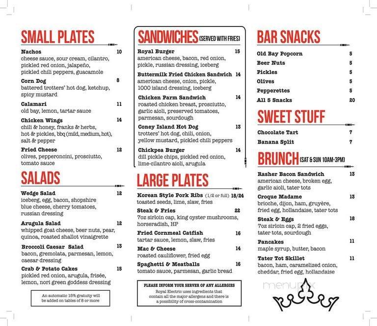 Royal Electric Bar & Public Eatery - Guelph, ON