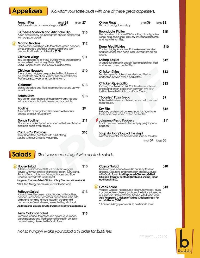 The Boondocks Grill - High Prairie, AB menu_pic