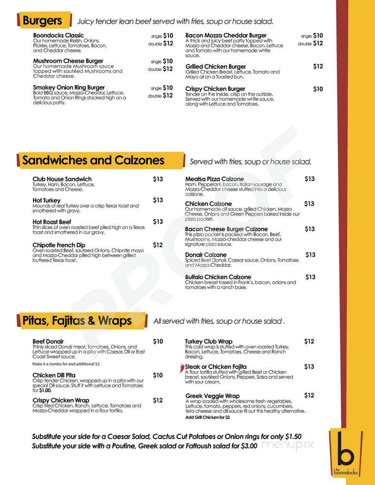 The Boondocks Grill - High Prairie, AB menu_pic