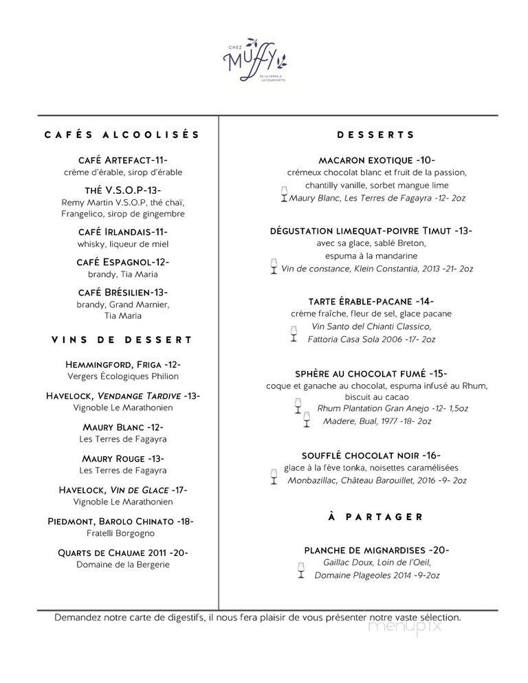 Chez Muffy - Quebec City, QC menu_pic