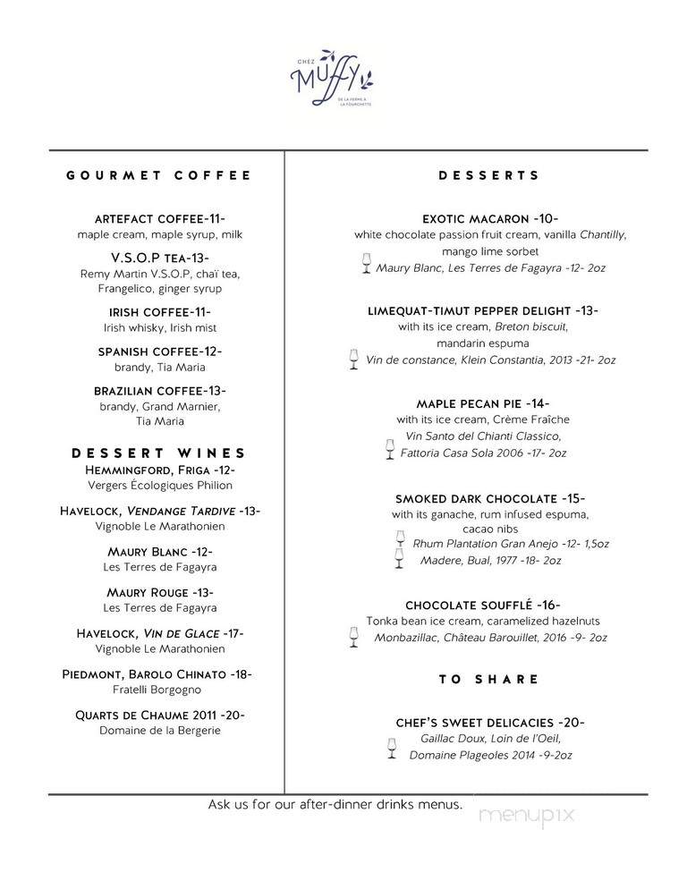 Chez Muffy - Quebec City, QC menu_pic