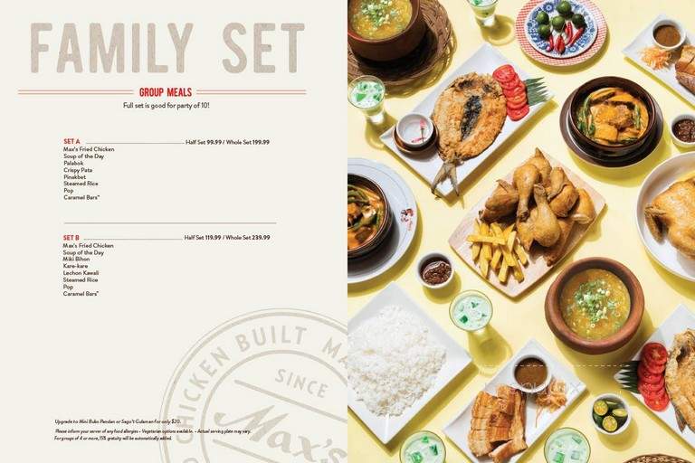 Max Restaurant - Calgary, AB menu_pic