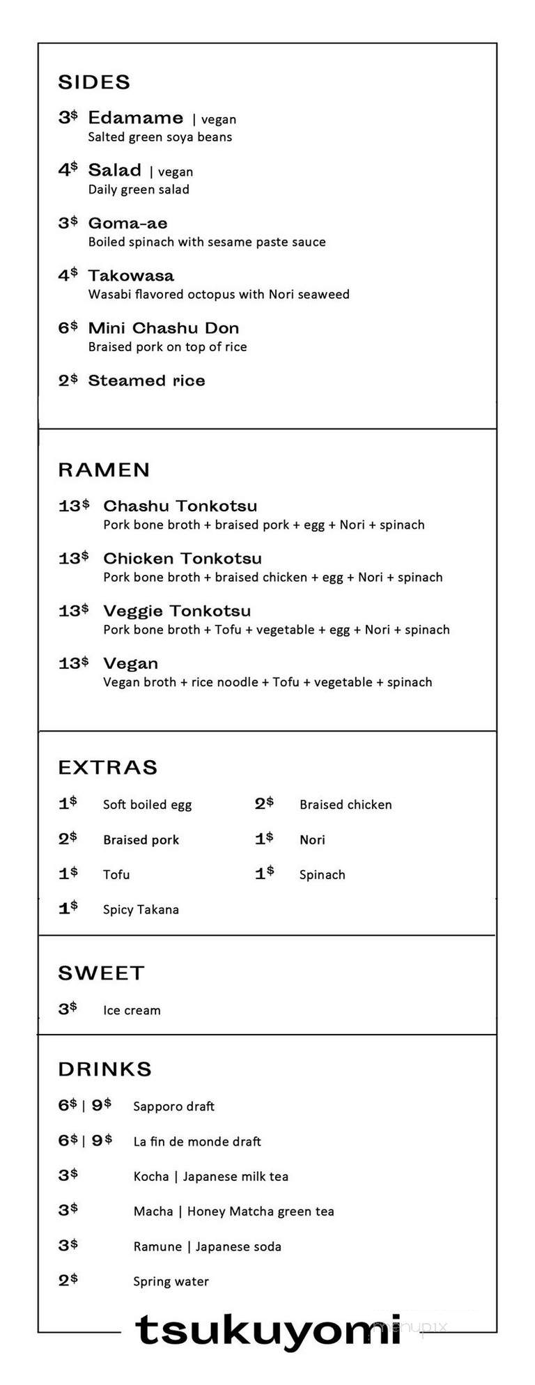Tsukuyomi - Montreal, QC menu_pic