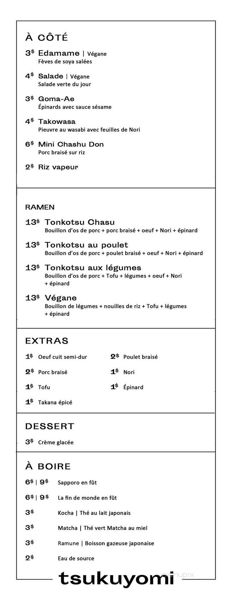 Tsukuyomi - Montreal, QC menu_pic