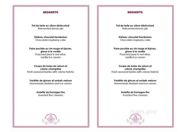 The Forest and Stream Club - Dorval, QC menu_pic