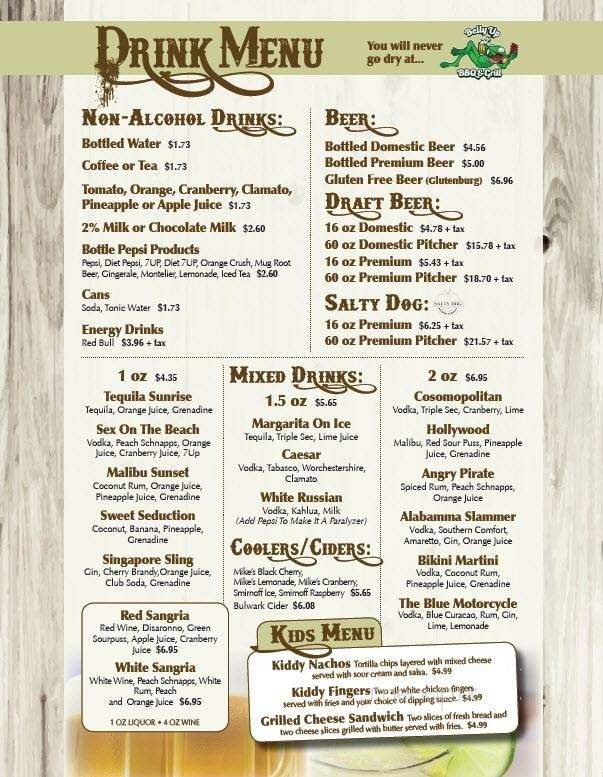 Belly Up BBQ & Grill - Truro, NS menu_pic