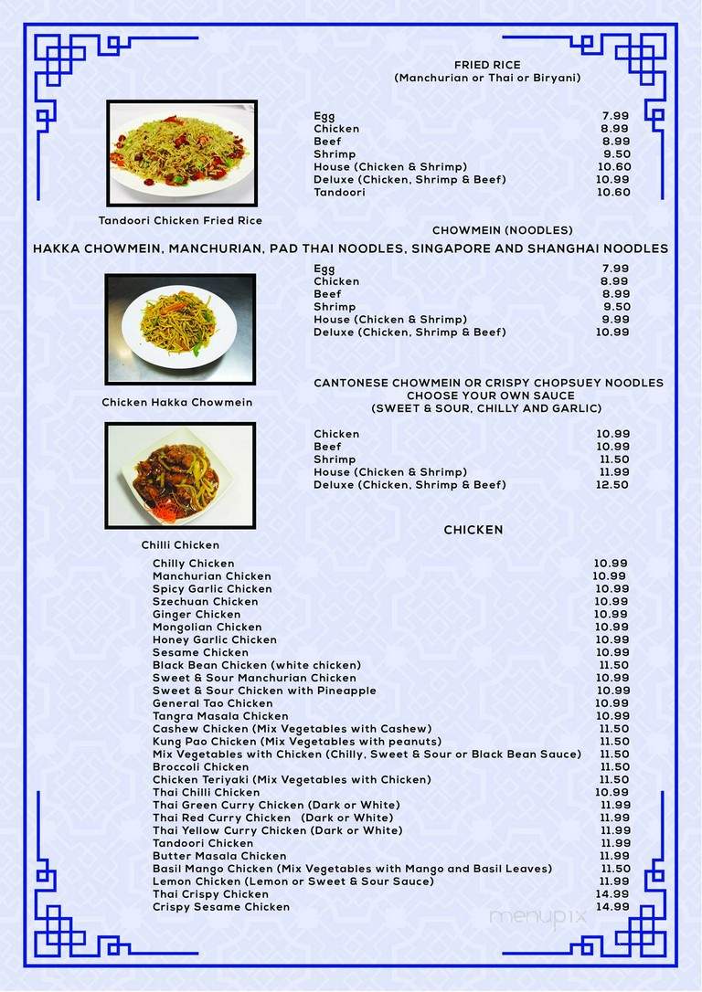 Blue Chopstix-Hakka Chinese & Thai - Guelph, ON menu_pic