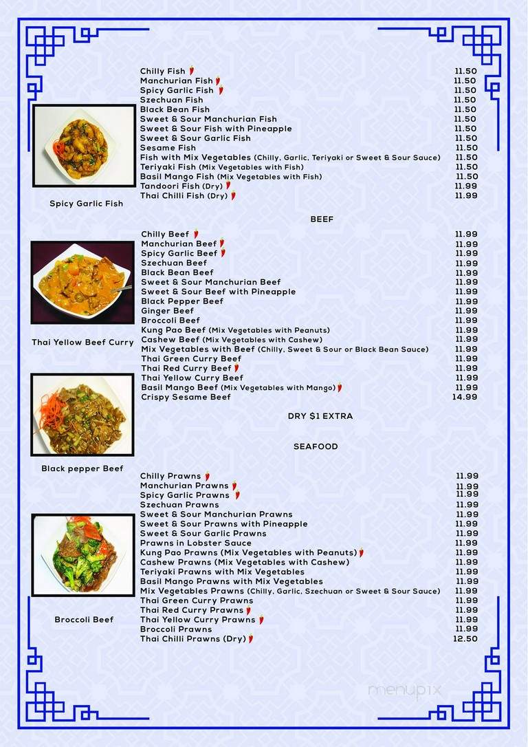 Blue Chopstix-Hakka Chinese & Thai - Guelph, ON menu_pic