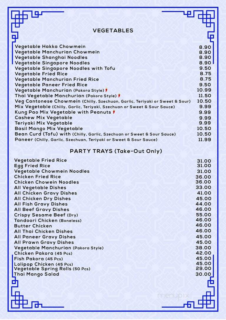 Blue Chopstix-Hakka Chinese & Thai - Guelph, ON menu_pic