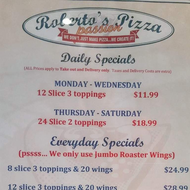Roberto's Pizza Passion - St Catharines, ON