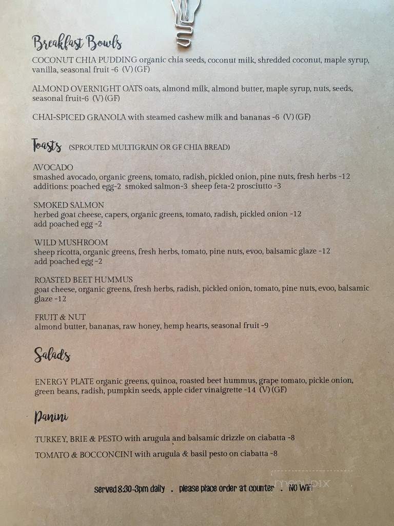 Edison's Cafe Bar Inn - Stratford, ON menu_pic