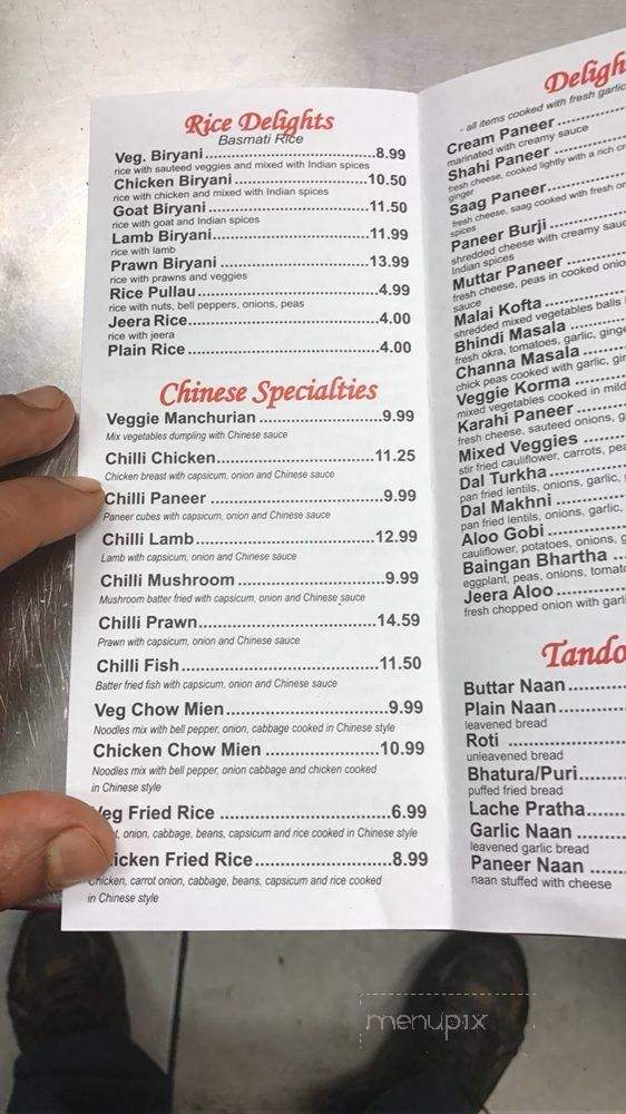 Curry and Kabab - Surrey, BC menu_pic