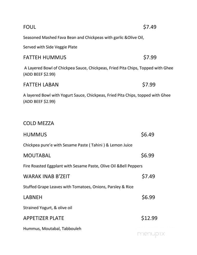 La-Mill - Mississauga, ON menu_pic