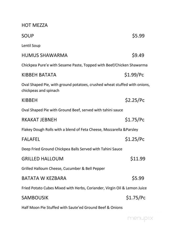 La-Mill - Mississauga, ON menu_pic