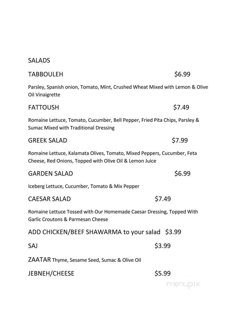 La-Mill - Mississauga, ON menu_pic